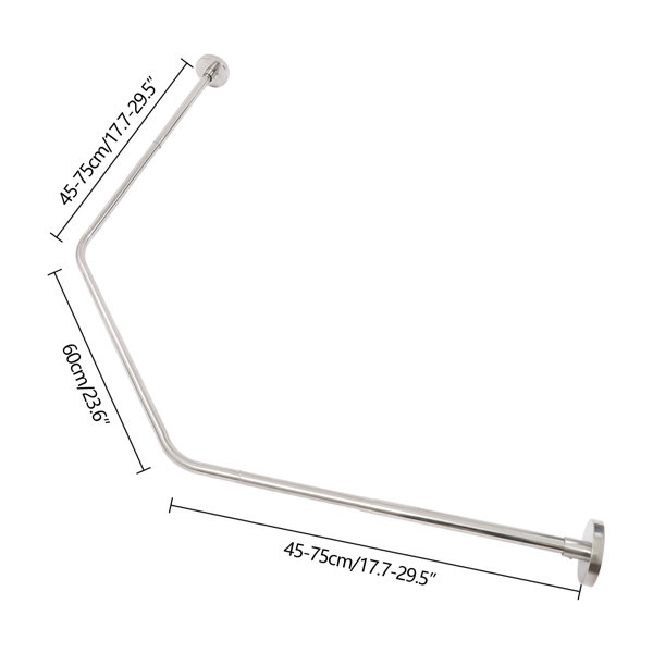 YYBUSHER Stainless Corner Shower Curtain Rod Wayfair